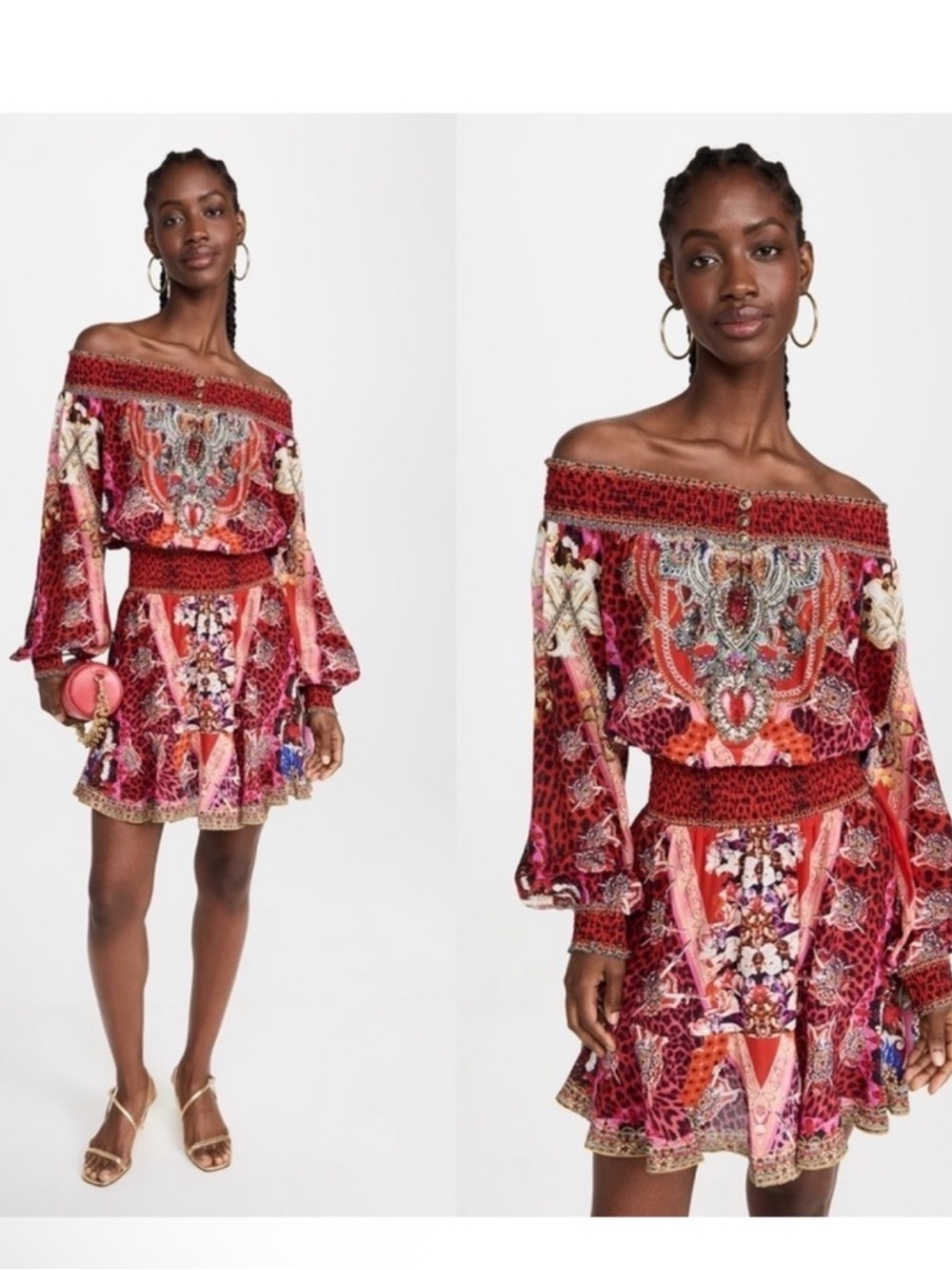 Camilla Artesania Mania Off The Shoulder Mini Dress